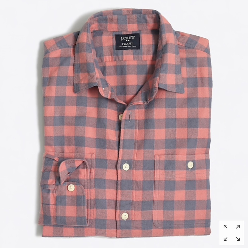 J. Crew • Plaid flannel Workshirt in Old Red Pilot